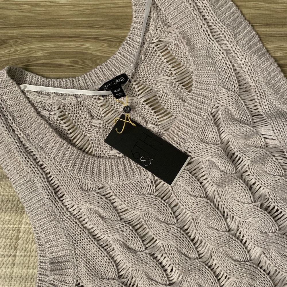 Lane Bryant 6th & Lane Cable Knit Tank NWT
